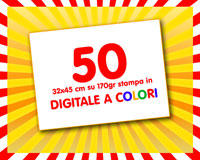 50 Locandine 32x45 a colori Offerta 